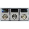 Image 2 : LOT OF ( 3 ) 1951-S FRANKLIN HALF DOLLAR, NGC MS-62 FBL