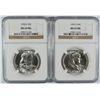 Image 1 : 1958-D AND 1959-D FRANKLIN HALF DOLLAR, NGC MS-63 FBL