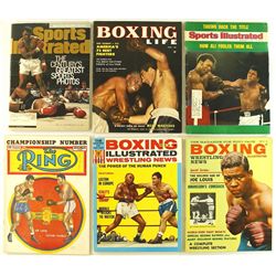 Lot of (6) Vintage Boxing Magazines with The Ring, Boxing Life, (2) Boxing Illustrated & (2) Sports 