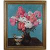Image 1 : CARL FREDERICK FRIESEKE (American, 1874-1939) STILL LIFE OF VASE OF FLOWERS…