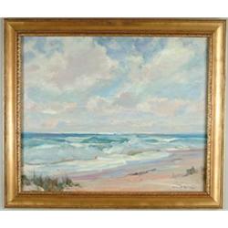EMILE ALBERT GRUPPE (American, 1896-1978) “MORNING; STUART BEACH, FLORIDA”…
