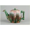 Image 1 : MAJOLICA: SHELL-AND-SEAWEED PATTERN COVERED TEAPOT BY GRIFFIN, SMITH & CO…