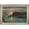 FRANCIS LUIS MORA (American, 1874-1940) “SUNSET IN WINTER HARBOR, MAINE”…