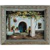 Image 1 : ANTHONY THIEME (American, 1888-1954) STUCCO COURTYARD WITH BLUE DOORS…