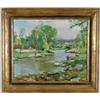 Image 1 : CARL WILLIAM PETERS (American, 1897-1980) SUMMER LANDSCAPE WITH RIVER…