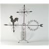 Image 1 : ANTIQUE WROUGHT IRON PENNSYLVANIA SCROLLWORK AND ROOSTER WEATHERVANE…