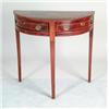 Image 1 : INTERESTING HALF ROUND TWO DRAWER HEPPLEWHITE MAHOGANY CONSOLE TABLE…