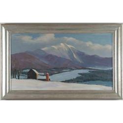 LEE WINSLOW COURT (American, 1903-1992) MT. WASHINGTON WINTER SCENE…