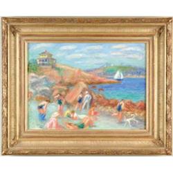 WILLIAM GLACKENS (American 1870-1938) "ROCKPORT, MASS 1936 NO. 3"…