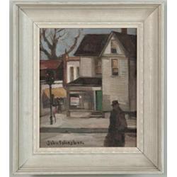 JOHN FULTON FOLINSBEE (American, 1892-1972) NEW HOPE STREET SCENE…