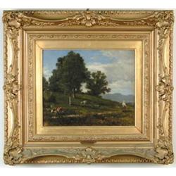 DAVID JOHNSON (American, 1827-1908) "SKETCH AT GEORGETOWN, CONN"…
