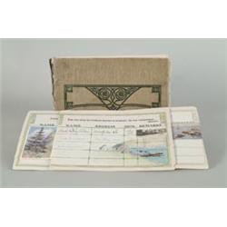 OUTSTANDING AND RARE MONHEGAN HOTEL GUEST BOOK WITH ORIGINAL ART…