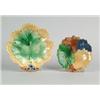 Image 1 : MAJOLICA: TWO COLORFUL LEAF FORMED DISHES BY GRIFFEN, SMITH & CO…