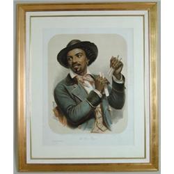 W. SCHAUS (Publisher, 19th Century American) “THE BONE PLAYER”…