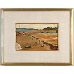STEPHEN MORGAN ETNIER (American, 1903-1984) BEACH AT OGUNQUIT…