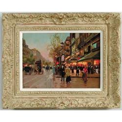 EDOUARD CORTES (French, 1882-1969) PARIS STREET SCENE AT DUSK…