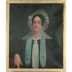 AMERICAN SCHOOL (Early to mid 19th Century) PORTRAIT OF WOMAN…