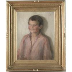 GEORGE M. HAUSHALTER (American, 1862-) PORTRAIT OF YOUNG BOY…