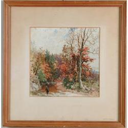 GEORGE HERBERT McCORD (American, 1848-1909) FALL FISHERMAN…