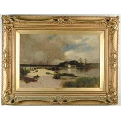 BRUCE CRANE (American, 1857-1937) "INDIAN RIVER, CONN."  …