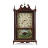 Image 1 : MAHOGANY PILLAR AND SCROLL SHELF CLOCK BY E. TERRY & SONS…