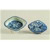 Image 1 : CANTON: BLUE AND WHITE COVERED DIAMOND SHAPE SERVING DISH…