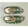 Image 1 : PAIR OF NORTHERN ARAPAHO/PLAINS BEADED CHILD’S MOCCASINS…