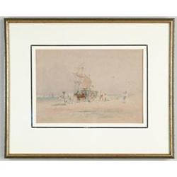 DAVID COX SR. (British, 1783-1859) "UNLOADING THE CATCH"…