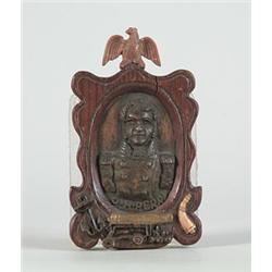 RELIEF CARVING OF OLIVER HAZZARD PERRY IN FOLK ART FRAME…