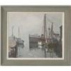 Image 1 : OTIS COOK (American, 1900-1980) GLOUCESTER HARBOR SCENE…