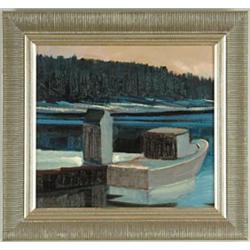 ANDREW G. WINTER (American, 1893-1958) “MONHEGAN DOCK”…