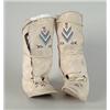 Image 1 : PAIR OF CROW WOMAN’S BEADED WRAP AROUND BOOT MOCCASINS…