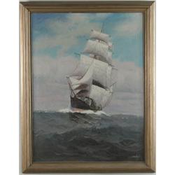 T. BAILEY (American, 20th century) TALL SHIP PORTRAIT…