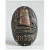 Image 1 : OVAL CAST IRON FIRE MARK WITH HYDRANT AND HOSE (F.A.)…