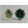 Image 1 : MAJOLICA: TWO LEAF FORM DISHES BY GRIFFEN, SMITH & CO…