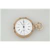 Image 1 : 18K GOLD HUGUENIN & GIEZET CHRONOGRAPH POCKET WATCH…