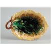 Image 1 : MAJOLICA: BREAD TRAY IN OAK LEAF AND ACORN PATTERN…