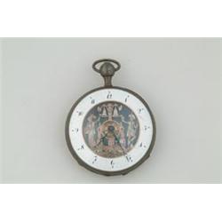 EARLY AUTOMATON QUARTER HOUR REPEATER POCKET WATCH…