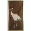 Image 1 : JAPANESE (20th Century) SILK NEEDLEWORK OF A CRANE…