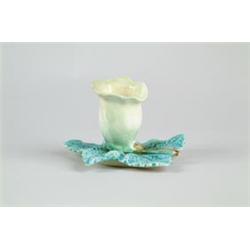 MAJOLICA: INTERESTING FLOWER FORM TOOTHPICK HOLDER…