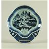 Image 1 : CANTON: BLUE AND WHITE SHAPED SERVING SHRIMP DISH…