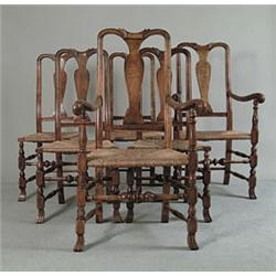 FINE SET OF REPRODUCTION QUEEN ANNE DINING CHAIRS…
