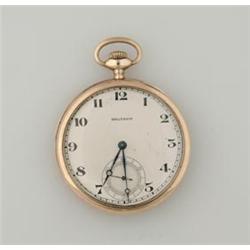 14K GOLD AMERICAN WALTHAM WATCH CO. POCKET WATCH…