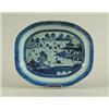 Image 1 : CANTON: BLUE AND WHITE LARGE CUT CORNER PLATTER…