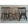 Image 1 : ASSEMBLED SET OF SEVEN STEP DOWN WINDSOR CHAIRS…