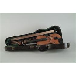 CASED CHILD SIZE VIOLIN AFTER JOSEPH GUARNERIUS…