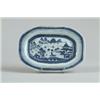 Image 1 : CANTON: BLUE AND WHITE CUT CORNER SMALL PLATTER…