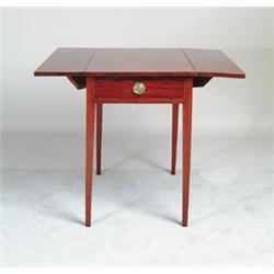ONE DRAWER HEPPLEWHITE MAHOGANY PEMBROKE TABLE…