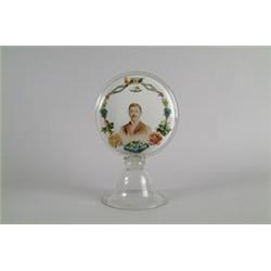 INTERESTING AND RARE BLOWN CASE GLASS MEMORIAL…