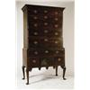 Image 1 : FINE MAPLE FAN CARVED NEW HAMPSHIRE HIGHBOY.  …